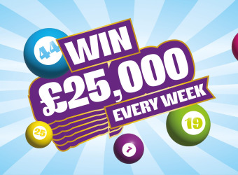 Lottery - win up to £25.,000 each Saturday in our weekly lottery